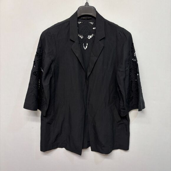 Kobi Halperin Women Open Front Blazer Jacket Size Medium Tencel Linen C024 -6 - Picture 1 of 16